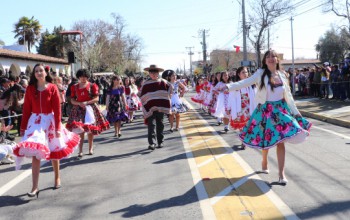 Desfile de Fiestas Patrias en Tucapel