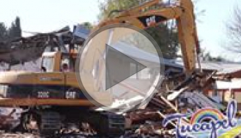 Se iniciaron trabajos de demolición de zona siniestrada de Escuela Básica de Tucapel